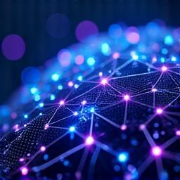 인공지능 신경망을 형상화한 그래픽